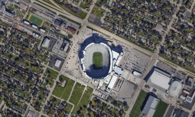 Packers Lambeau Field Stadium Google Satellite Map Location Image View