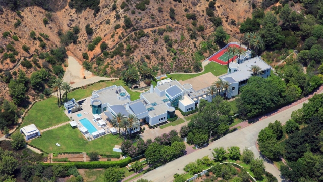 Kanye West's Beverly Hills Home Aerial View