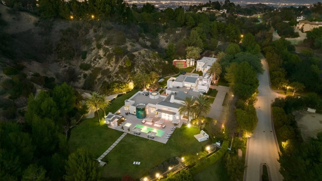 Kanye West Beverly Hills Home Aerial View